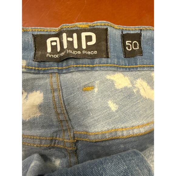 AHP Mens Urban Streetwear-Inspired Jean Shorts 50X15 Distressed - Picture 4 of 8